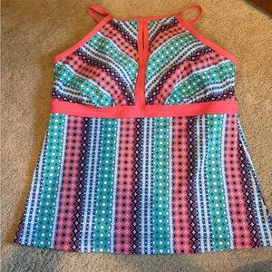 Lands End Pink/Coral Tankini Set Size 18w